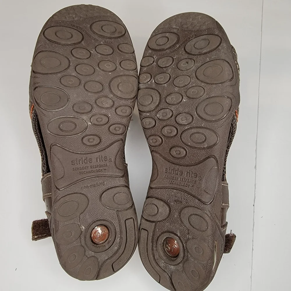Stride Rite SRT PS Colby Double Strap Sandal Kids Size 13 W Brown